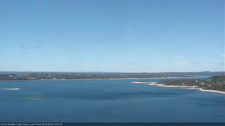 Lake Travis webcam, April 22, 2018 11:20 AM CT