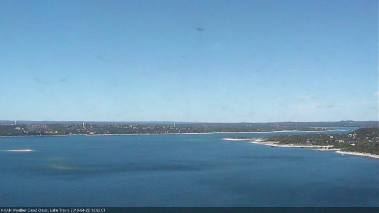 Lake Travis webcam, April 22, 2018 11:30 AM CT