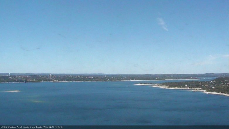 Lake Travis webcam, April 22, 2018 11:40 AM CT