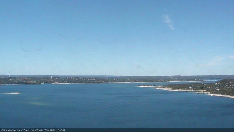 Lake Travis webcam, April 22, 2018 12:00 PM CT