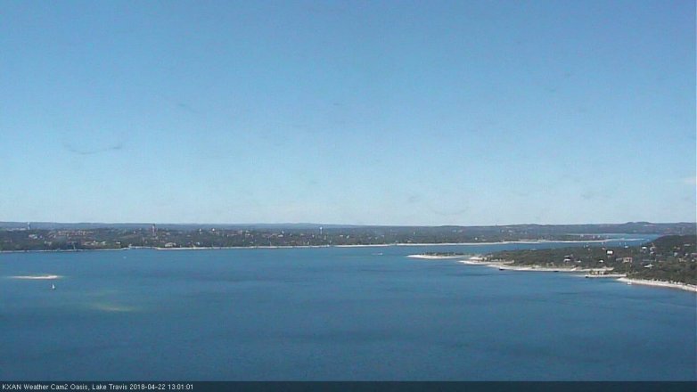 Lake Travis webcam, April 22, 2018 12:30 PM CT