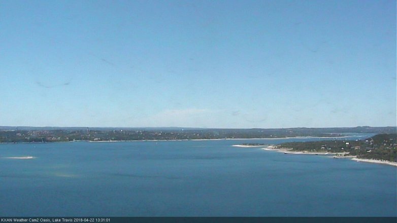 Lake Travis webcam, April 22, 2018 12:40 PM CT