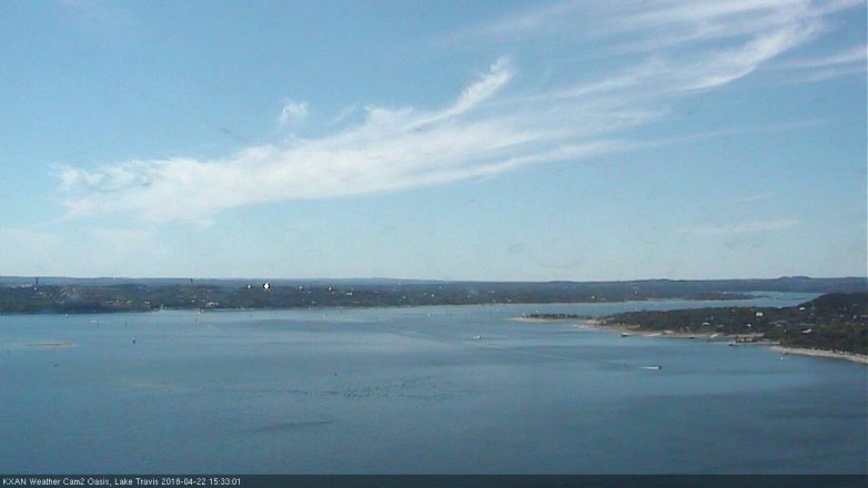 Lake Travis webcam, April 22, 2018 2:45 PM CT