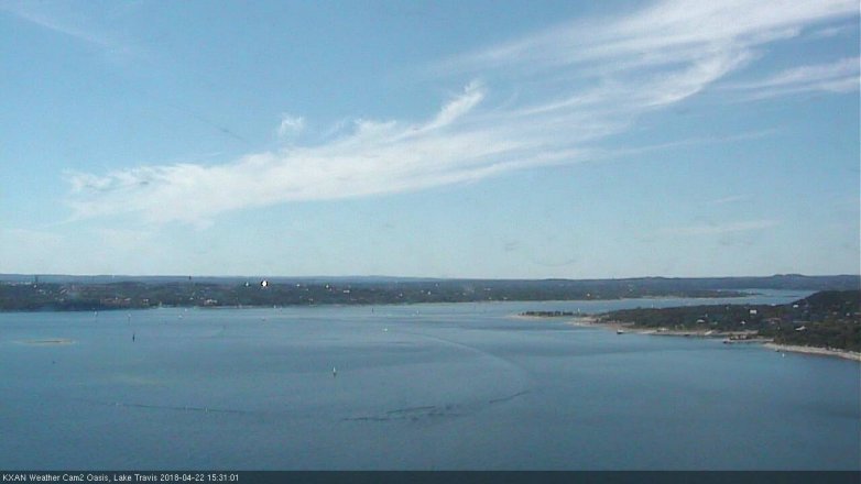 Lake Travis webcam, April 22, 2018 2:50 PM CT