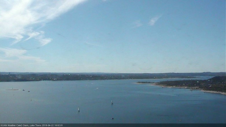 Lake Travis webcam, April 22, 2018 3:30 PM CT