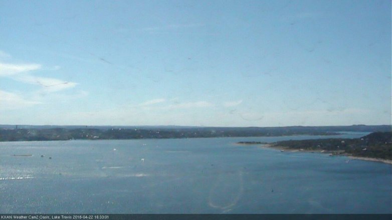 Lake Travis webcam, April 22, 2018 4:00 PM CT