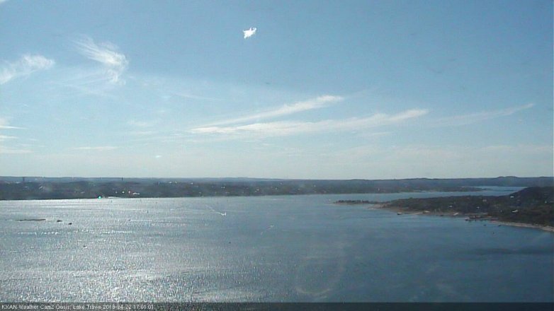 Lake Travis webcam, April 22, 2018 4:15 PM CT