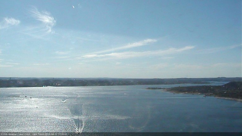 Lake Travis webcam, April 22, 2018 4:30 PM CT