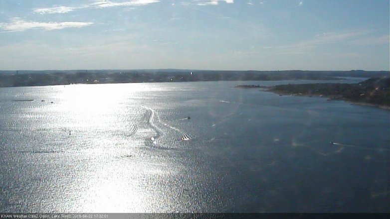 Lake Travis webcam, April 22, 2018 4:35 PM CT