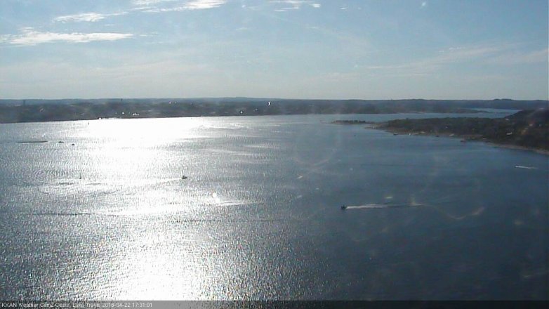 Lake Travis webcam, April 22, 2018 4:40 PM CT