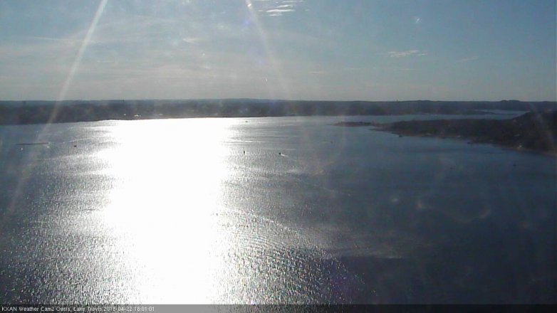 Lake Travis webcam, April 22, 2018 5:20 PM CT