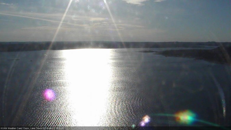 Lake Travis webcam, April 22, 2018 5:45 PM CT
