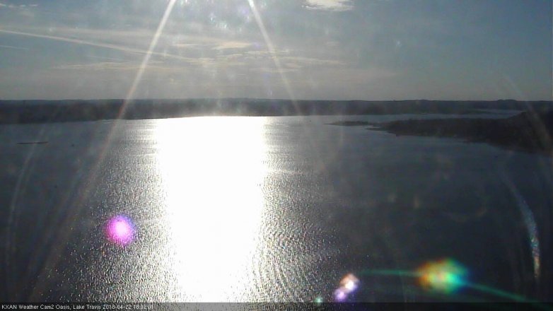 Lake Travis webcam, April 22, 2018 5:50 PM CT