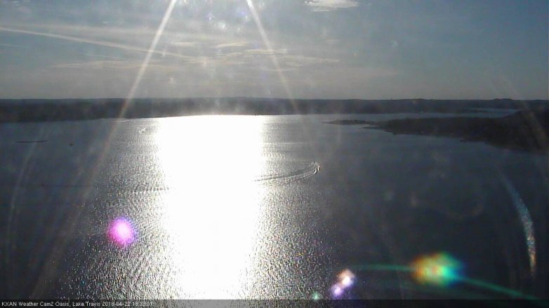 Lake Travis webcam, April 22, 2018 6:00 PM CT