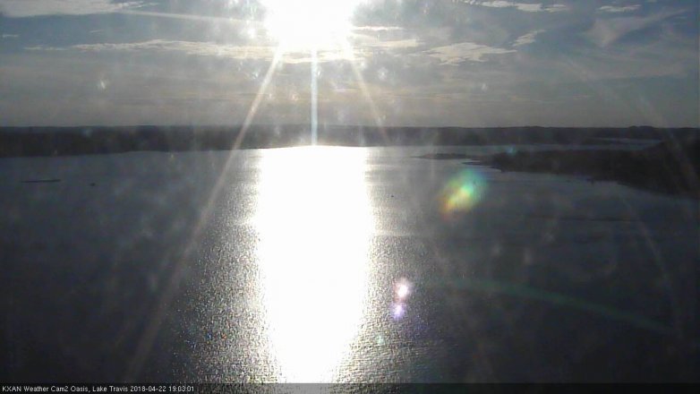 Lake Travis webcam, April 22, 2018 6:10 PM CT