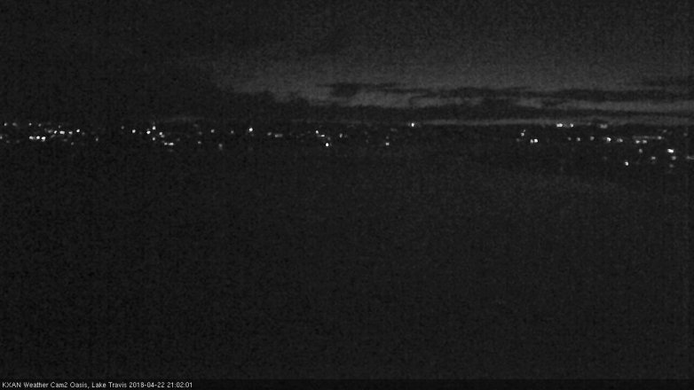 Lake Travis webcam, April 22, 2018 8:05 PM CT