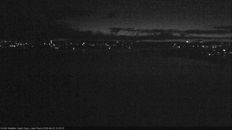 Lake Travis webcam, April 22, 2018 8:15 PM CT