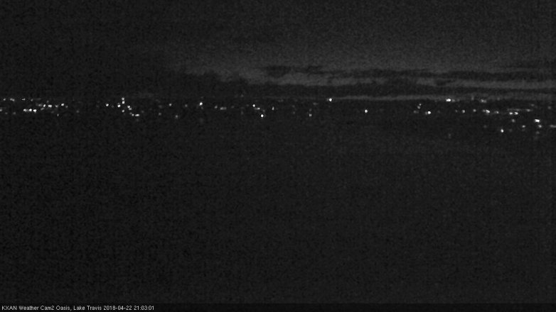 Lake Travis webcam, April 22, 2018 8:20 PM CT