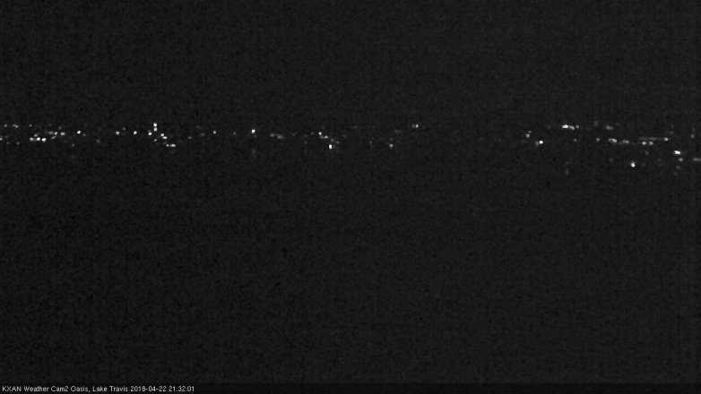 Lake Travis webcam, April 22, 2018 9:00 PM CT
