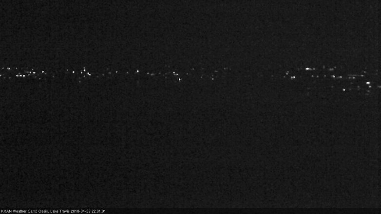 Lake Travis webcam, April 22, 2018 9:20 PM CT
