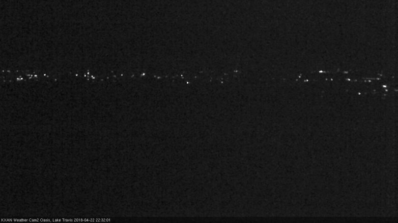 Lake Travis webcam, April 22, 2018 9:35 PM CT