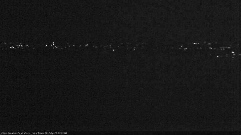Lake Travis webcam, April 22, 2018 9:45 PM CT