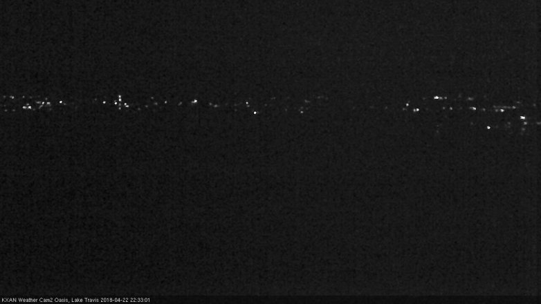 Lake Travis webcam, April 22, 2018 10:00 PM CT