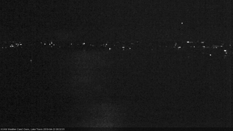 Lake Travis webcam, April 22, 2018 11:55 PM CT