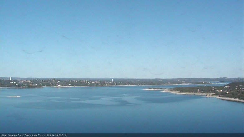 Lake Travis webcam, April 23, 2018 9:00 AM CT