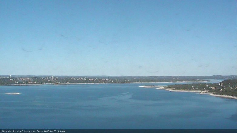 Lake Travis webcam, April 23, 2018 9:10 AM CT