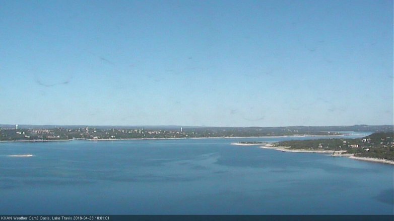 Lake Travis webcam, April 23, 2018 9:15 AM CT