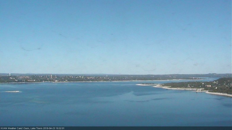 Lake Travis webcam, April 23, 2018 9:45 AM CT