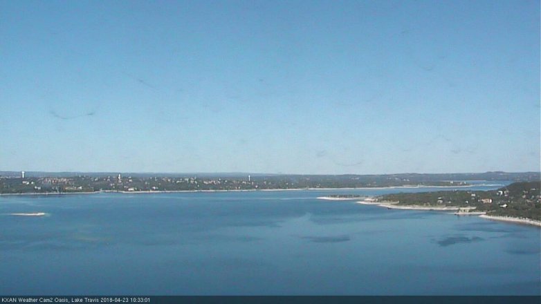 Lake Travis webcam, April 23, 2018 9:55 AM CT
