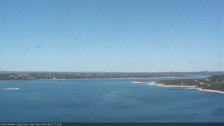 Lake Travis webcam, April 23, 2018 10:20 AM CT