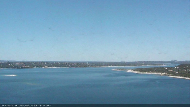 Lake Travis webcam, April 23, 2018 11:05 AM CT