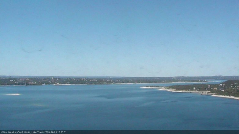 Lake Travis webcam, April 23, 2018 11:25 AM CT
