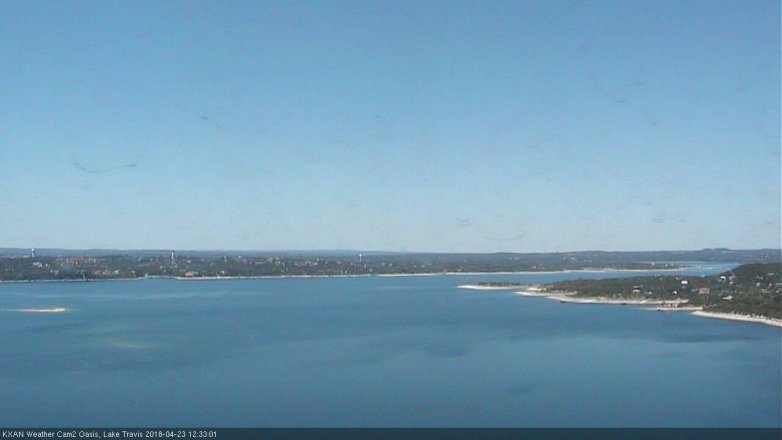 Lake Travis webcam, April 23, 2018 11:45 AM CT