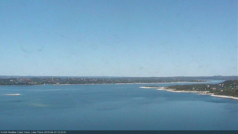 Lake Travis webcam, April 23, 2018 11:50 AM CT