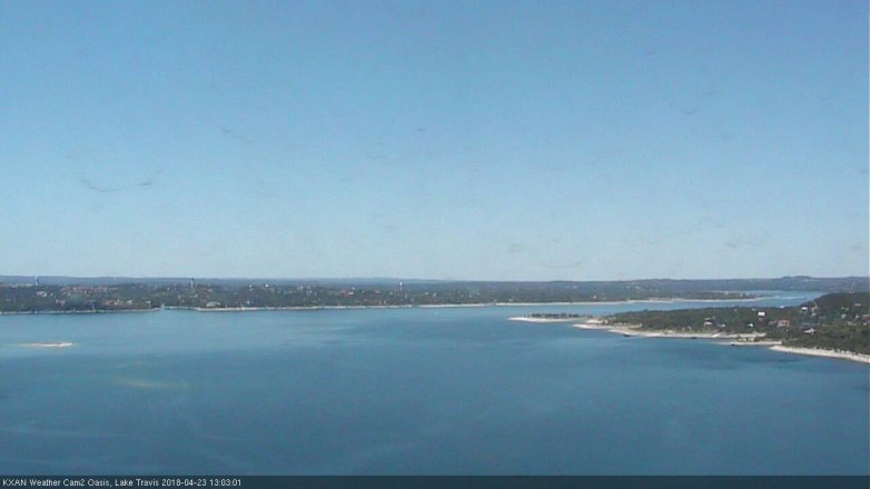 Lake Travis webcam, April 23, 2018 12:25 PM CT