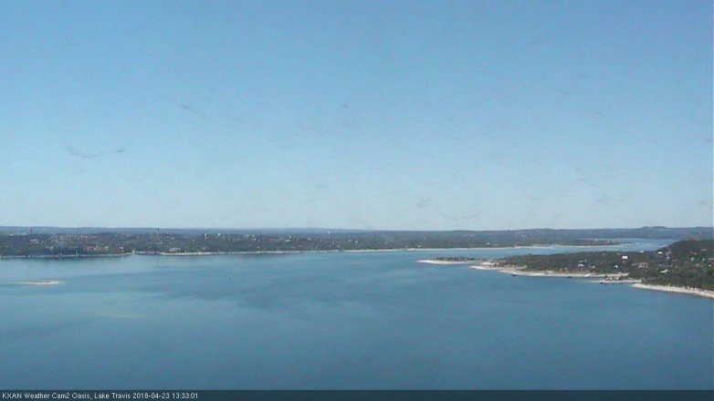 Lake Travis webcam, April 23, 2018 1:00 PM CT