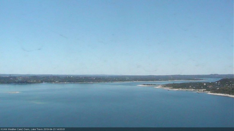 Lake Travis webcam, April 23, 2018 1:10 PM CT
