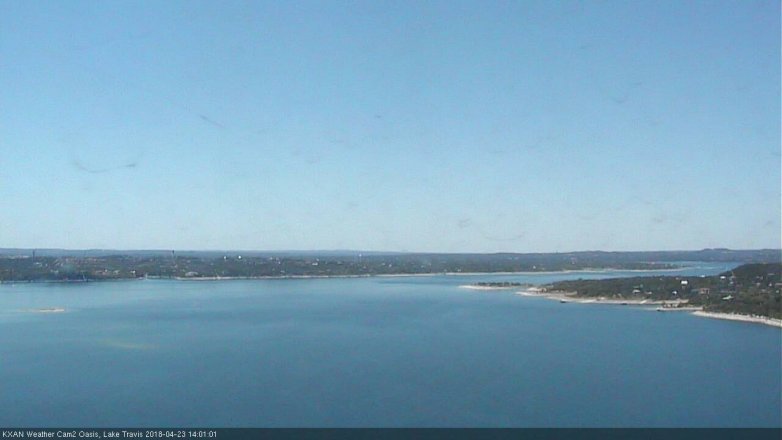 Lake Travis webcam, April 23, 2018 1:30 PM CT