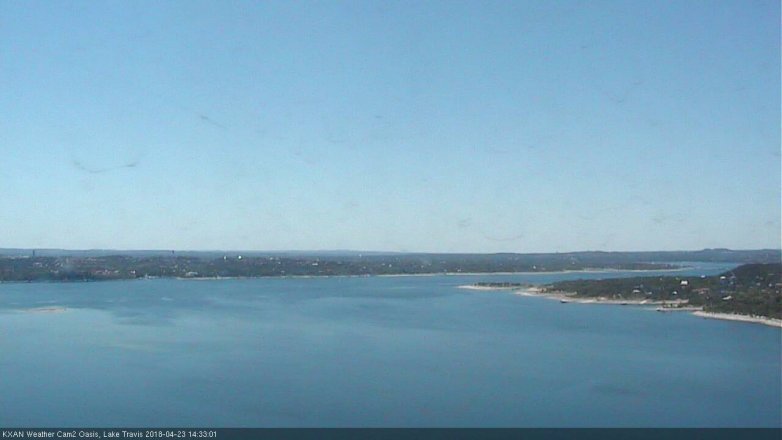 Lake Travis webcam, April 23, 2018 1:50 PM CT