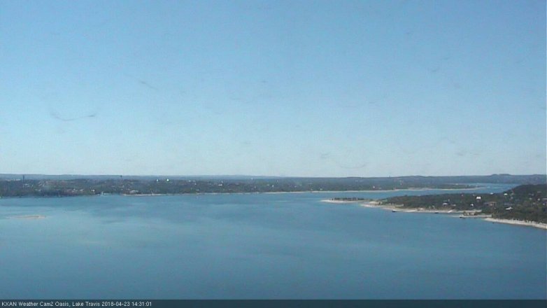 Lake Travis webcam, April 23, 2018 2:00 PM CT