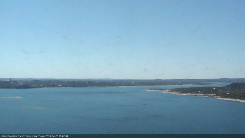Lake Travis webcam, April 23, 2018 2:10 PM CT