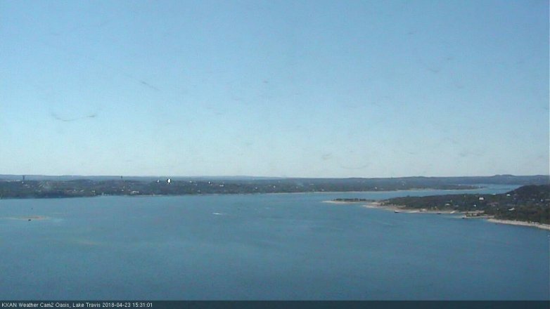 Lake Travis webcam, April 23, 2018 2:50 PM CT