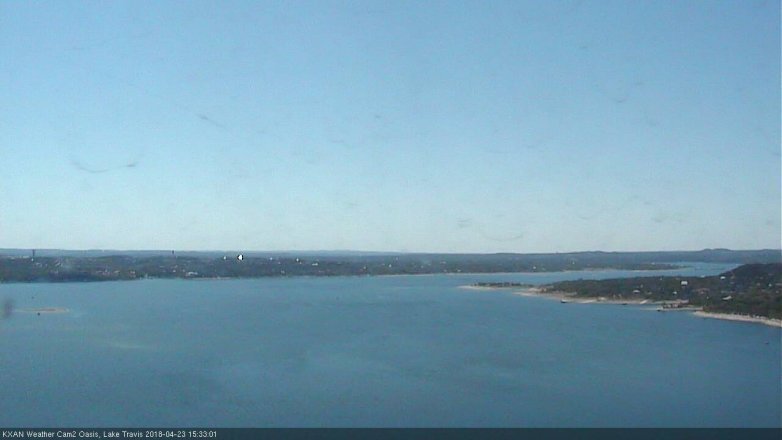 Lake Travis webcam, April 23, 2018 3:05 PM CT