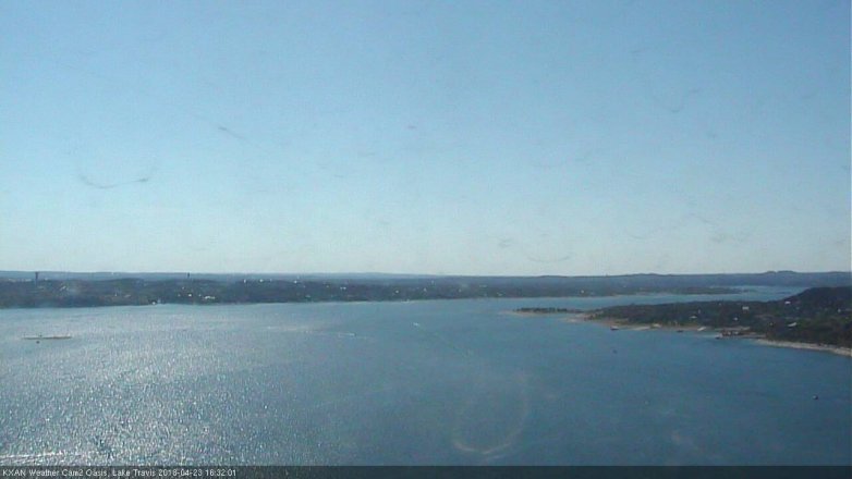 Lake Travis webcam, April 23, 2018 3:35 PM CT