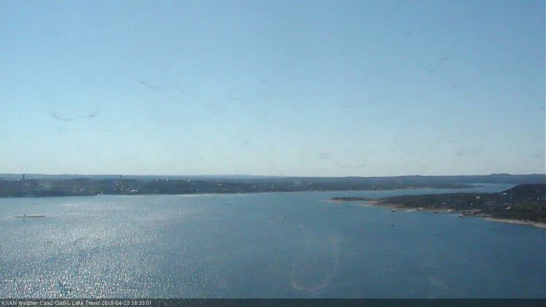 Lake Travis webcam, April 23, 2018 3:40 PM CT