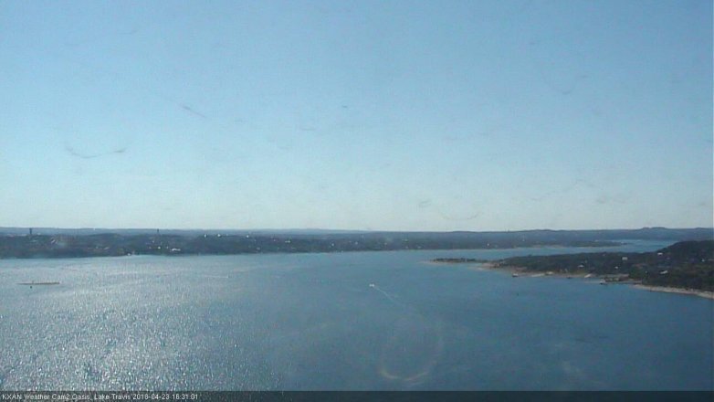 Lake Travis webcam, April 23, 2018 4:00 PM CT